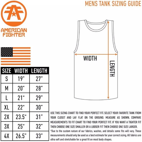 AMERICAN FIGHTER Men's Tank Top PARK RIDGE Athleti - Picture 5 of 6